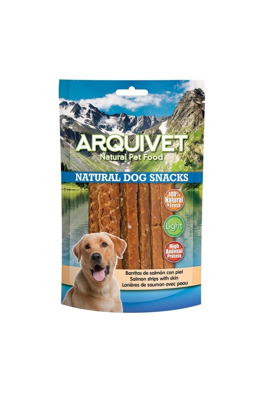 SNACK BARRITAS DE SALMON CON PIEL 100 gr.Arquivet