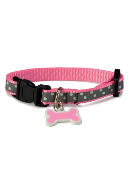 COLLAR GATO REFLECTANTE ROSA 1x15/22cm.