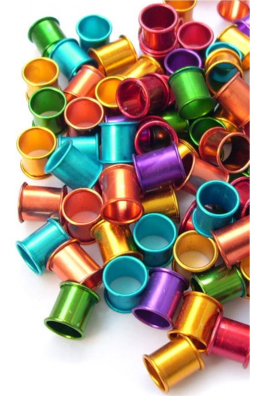 ANILLA ALUMINIO PALOMAS 8mm. 10 Unidades.