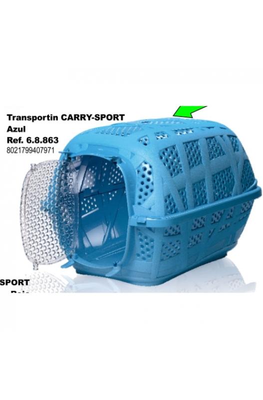 TRANSPORTIN PERRO CARRY-SPORT.AZUL 48,5x34x32cm.