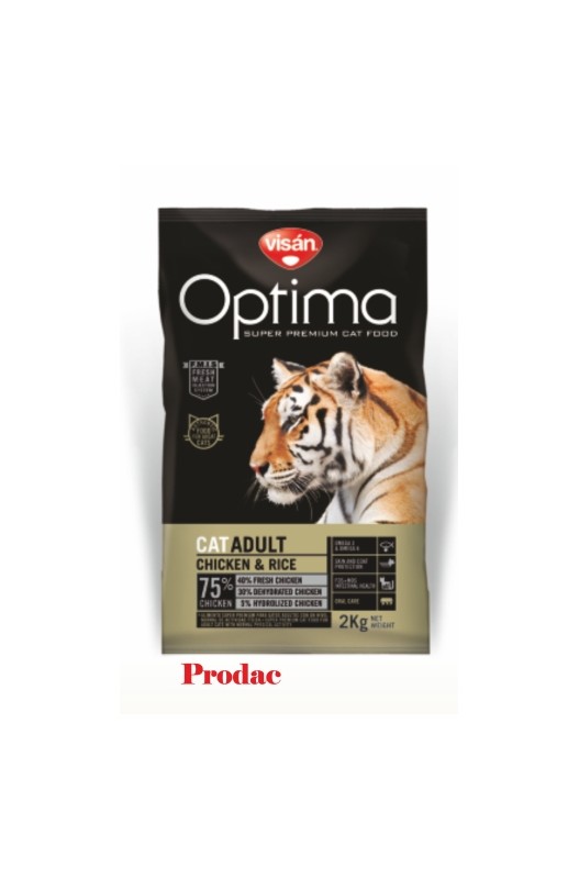 OPTIMA NOVA CAT ADULT CHICKEN RICE 2 KG.