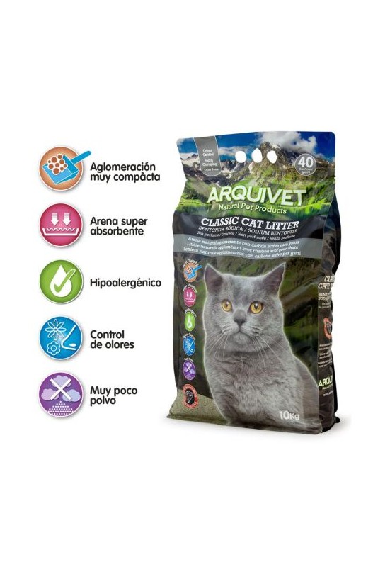 ARENA NATURAL BENTONITE Carbon Active 10 Kg.