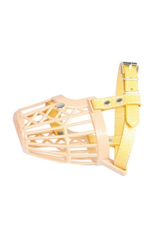 BOZAL PLASTICO Y PIEL 8cmx10.5x12cm.