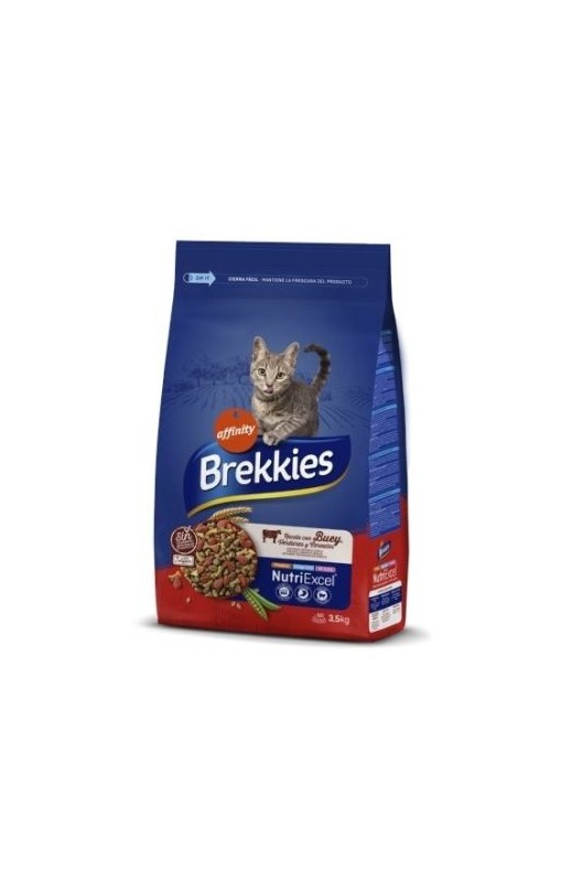 BREKKIES CAT REC CON BUEY 3,5 KG.