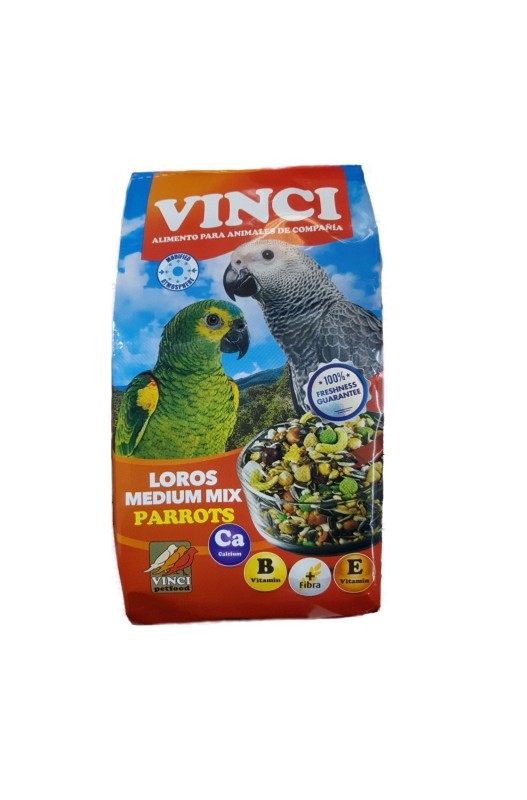 LOROS MEDIUM MIX VINCI Bolsa 4 KG.