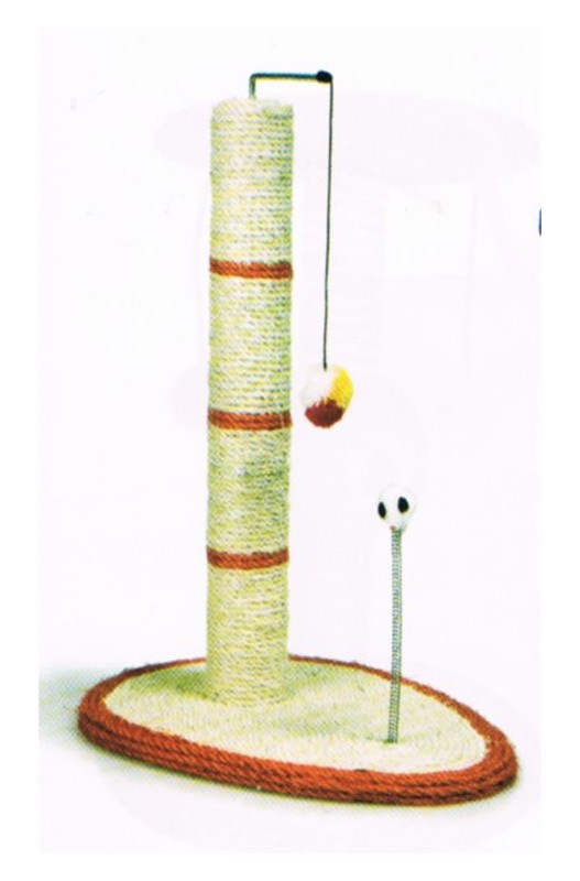 RASCADOR POSTE CON RATA Y BOLA